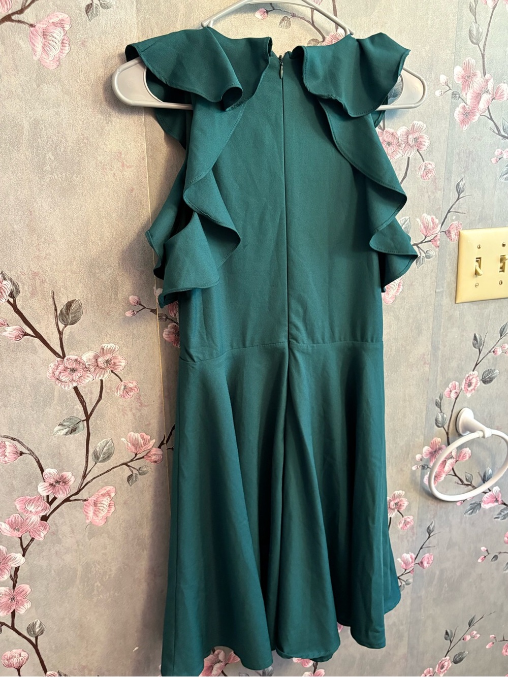 Altar'd State Teal Ruffle Sleeve Mini Dress